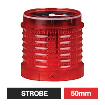 QLIGHT, QT Series, Modular light tower, RED, Strobe light module, 50mm high, 50mm, IP65, 12V DC