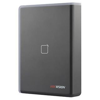HIKVISION, Pro series, Proximity card reader, Mullion style, Up to 2" (50mm) read range, Thin profile, Built in buzzer, Two colour LED, Mifare compatible, 3-Year warranty, 12V DC 170mA,
