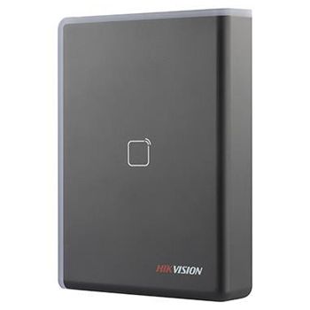 HIKVISION, Pro series, Proximity card reader, Up to 2" (50mm) read range, Thin profile, Built in buzzer, Two colour LED, Mifare compatible, 3-Year warranty, 12V DC 170mA,