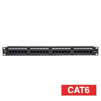 XTENDR, Patch panel, 24 port, Cat6, 568A and B wiring,