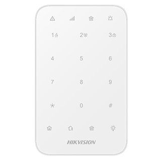 HIKVISION, AX Pro, Wireless Keypad, 433MHz, Two-way, Tri-X wireless technology, Stay/away arming, Output control, 4x AA batteries (included)