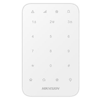 HIKVISION, AX Pro, Wireless Keypad, 433MHz, Two-way, Tri-X wireless technology, Stay/away arming, Output control, 4x AA batteries (included)