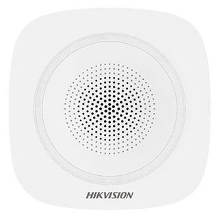 HIKVISION, AX Pro, Wireless Indoor sounder, Blue indicator, 433 MHz, Two-way, Configurable arm/disarm, 3 Alarm sounds, 90-110dB, 3x CR123A