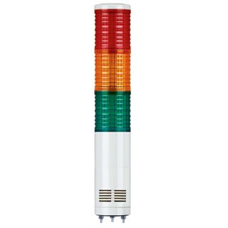 QLIGHT, 45mm Multicolour LED Tower signal light, Constant, White body, PC lens, RAG colour selection, Optional sounder, 216(H) x 45(D)mm, 24V DC operation,