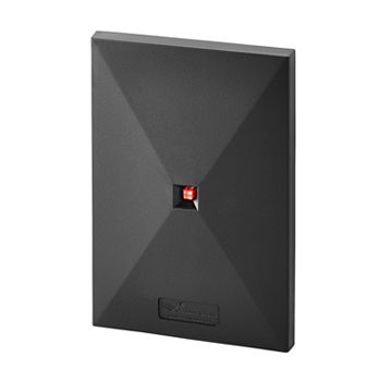 KERI, Pyramid series, Alps proximity reader, Switch plate style, Up to 8" (203mm) read range, Ultra-thin profile, Built in buzzer, 3 colour LED, HID compatible, Lifetime warranty, 5-14V DC 90mA,