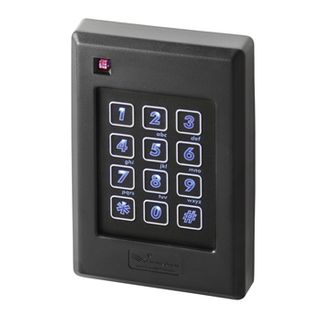 KERI, Delta series, Mifare proximity reader/keypad, 4x3 style, Up to 2" (51mm) read range, Backlit keys, Built in buzzer, 3 colour LED, Lifetime warranty, 5-14V DC 175mA,