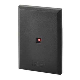 KERI, Delta series, Mifare proximity reader, 13.56 MHz, Switch plate style, Up to 3" (76mm) read range, Ultra-thin profile, Built in buzzer, 3 colour LED, Lifetime warranty, 5-14V DC 135mA,