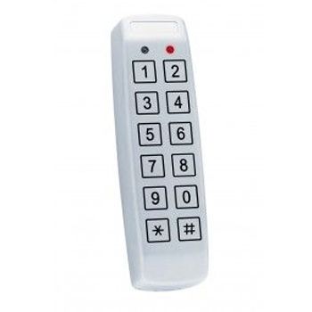 ROSSLARE, Keypad, Anti Vandal Mullion Piezoelectric, 500 users, 6x2, standalone, 2 outputs, 12 /24VDC or 16/24VAC, 90mA