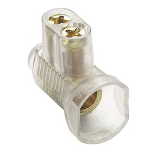 CLIPSAL, Connector, 40amp, insulated, double screw, clear,