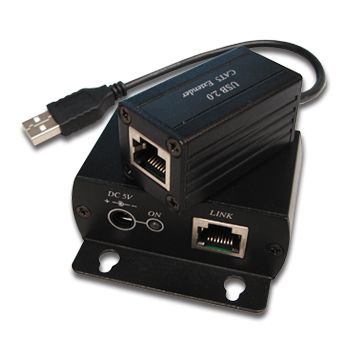 XTENDR, USB 2.0 fast Cat5E extender with 4 Port HUB, requires single Cat5e/6 cable, 50 metres over CatE, 70 metres over Cat6