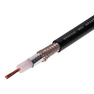 CABLE, RG213U/U, 5O Ohm, Low loss Coaxial, Bare copper, 100m roll,