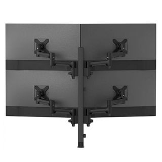 ATDEC, Systema, Monitor bracket, Quad articulated arm, 750mm post, Black,  clamp, Includes 4 x AWM-A46-B, 1 x AWMP75G-B, 1 x AC-GC-B,