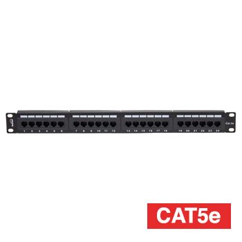 XTENDR, Patch panel, 24 port, Cat5E, 568A and B wiring,