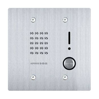 AIPHONE, IS Series, Door station, Audio, Stainless steel plate, Flush mount, Vandal resistant, Weather resistant, 2 Gang,