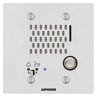 AIPHONE, IX Series, IP Direct Audio Door station, 2 Gang, Audio only, PoE 802.3af, Flush mount stainless steel, Contact input, Relay output, Audio output,
