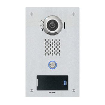 AIPHONE, IX Series, IP Direct Video Door station, suits HID ProxPoint (Not Included), Flush mount, Stainless steel, PoE 802.3af, Contact input, Relay output,