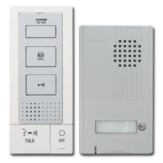 AIPHONE, DB Series, Audio intercom kit, Handsfree, Silver door station, Includes DB1MD masterstation & DA1DS door station, 16V AC P/S,