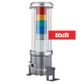 QLIGHT, Explosion Proof Multicolour LED signal light, Ex d IIC T6 Gb protection, Constant or Flashing, Silver body, Tempered Glass lens, RAGBW colour selection, 80dB Max sounder, 472(H) x 144(D)mm