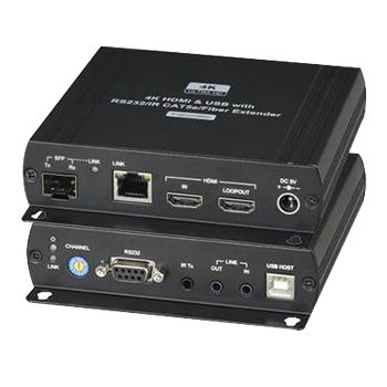 XTENDR, HDMI and KVM extender, HDMI output, RS232, IR, Audio and USB over single Cat5E/Cat6, SFP slot, 4K@30Hz, requires single Cat5e/6 cable, 140m Cat6, 120m Cat5e, 4-Port USB HUB, HDMI V1.4,