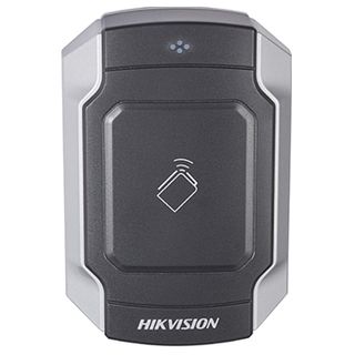 HIKVISION, Pro series, Proximity card reader, Mullion style, Up to 2" (50mm) read range, Heavy duty, Built in buzzer, Two colour LED, Mifare compatible, 3-Year warranty, IK10, 12V DC 170mA,