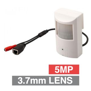 ULTRA, Covert PIR IP Camera, White, 5MP, 3.7mm fixed lens, 15m IR, POE