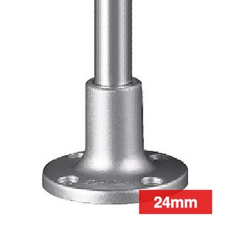 QLIGHT, Mounting bracket for LED signal and tower lights, Metal cabinet mount, Zinc mount, Metal pole, 24mm pole diameter