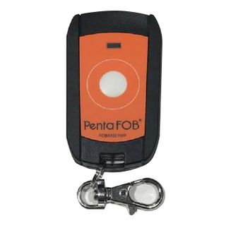 ELSEMA, PentaFOB Transmitter, 1 Channel, Small button, Hand held pendant/keyring, 433 MHz FM signal, Includes 3.3V battery, IP67 weather resistant, Orange,
