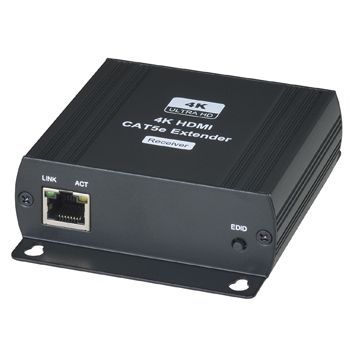XTENDR, HDMI Extender receiver, 4K/1080P Receiver, 120m over Cat5e, 140m over Cat6, RJ45 input, HDMI output, 4K@30Hz 4:4:4, HDCP 1.4 compliant, 5V DC,