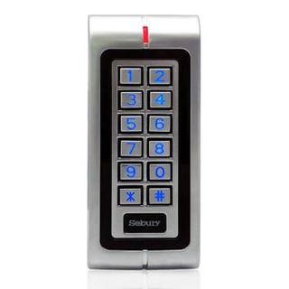 SEBURY, Keypad, Slimline 6x2, Up to 2000 users, Standalone, Relay output, Metal, Vandal/corrosion resistant, IP65, Backlit keys, Tri colour LED, 12-24V DC/12-18V AC,