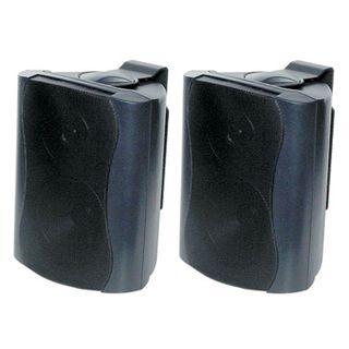 REDBACK, Cabinet speakers, Wall mount, IP54, 45W, 100V Taps @ 3,10,25,45W, or 8 Ohm, Black, Pair,