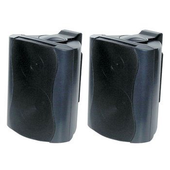 REDBACK, Cabinet speakers, Wall mount, IP54, 45W, 100V Taps @ 3,10,25,45W, or 8 Ohm, Black, Pair,