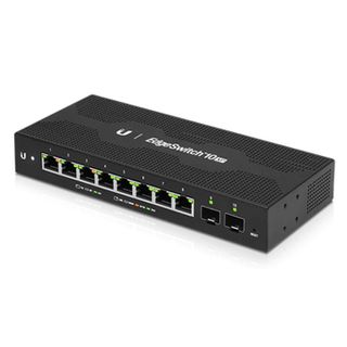 Ubiquiti Edgeswitch 10X - 8-Port Gigabit Switch, 2 SFP Ports- 24v Passive PoE In and Out (All Ports) - 20Gbps Switching Capacity