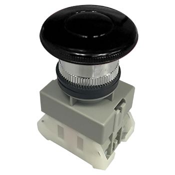 TAG, Mushroom head push button, Black,