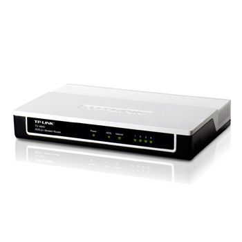 TP LINK, 4 port ethernet modem/router, with ADSL2+ filter/splitter included,