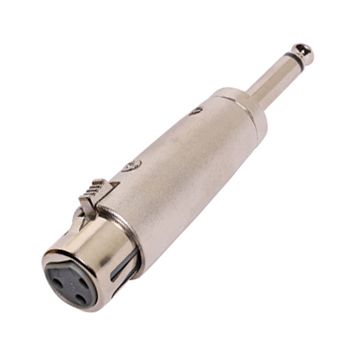 3 pin Female XLR to 6.35mm Mono Plug Adapter