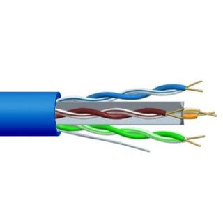 CABLE, Cat6A 4 pair 8 x 1/0.51 UTP Blue, 305m roll,