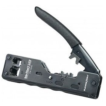 NETDIGITAL, Compact Crimp tool, Suits EZ Pass Through Connectors, Half the size of normal crimpers, Ideal for 8 way modular plugs (RJ45), built in cutter.