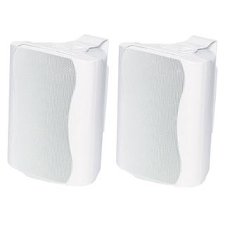 REDBACK, Cabinet speakers, Wall mount, IP54, 45W, 100V Taps @ 3,10,25,45W, or 8 Ohm, White, Pair,