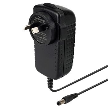 POWERMASTER, 30G Series, Switch mode power supply, Plug pack, 12V DC, 2.5 amp, Regulated, 2.1mm DC plug, Centre positive,