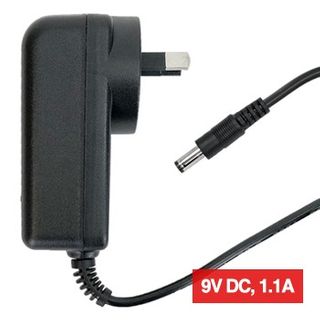 POWERMASTER, 12Z Series, Switch mode power supply, Plug pack, 9V DC, 1.1 amp, Regulated, 2.1mm DC plug, Centre positive,