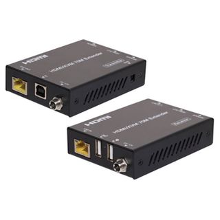 DYNALINK, HDMI extender with USB KVM, 4K 2 X USB 1.1  pass through, requires single Cat5e/6 cable, 70 metre, Dual POC, HDCP V2.2, HDMI loop out, 12VDC