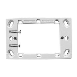 CLIPSAL, Wall surface mounting block, White, 14mm mounting flange, With metal inserts,