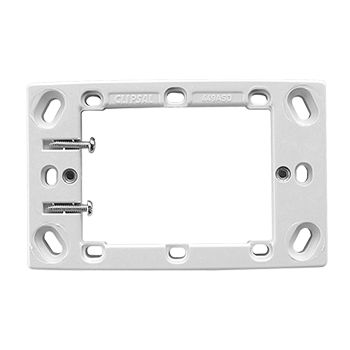 CLIPSAL, Wall surface mounting block, White, 14mm mounting flange, With metal inserts,