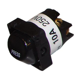 CLIPSAL, Switch mech, Spring return, Black, With 'Press' label, 10A,