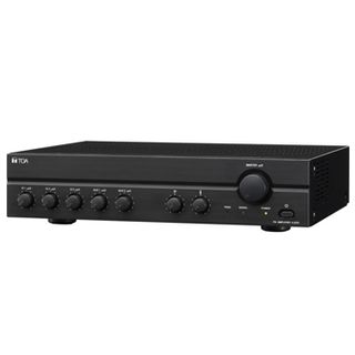 TOA, Class D Mixer power amplifier, 240W RMS, 100V line output only, 3 balanced mic inputs, 2 unbalanced aux inputs, Mic 1 VOX, 240V AC,
