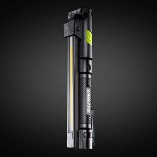 UNILITE, Folding inspection rechargeable LED light, 425 lumens, Black aluminium, Magnetic base, pocket clip, 150 x 20 x 35mm, 108g, 6 hour run time on low, 3.7v lithium battery, IK07, IP20