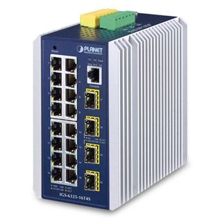 PLANET, Industrial L3, 16 Port, Managed Ethernet Switch, 10/100/100T + 4 Port 1G/2.5G SFP,