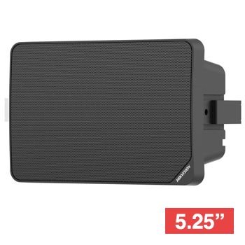 HIKVISION, 5.25" Bass reflex cabinet speaker, Wall mount, 20W, 5.25" woofer, 1.5" tweeter, Stainless mount, 130-17.5KHz response, Black, 100V line (Taps at 5,10,15,20W)