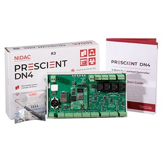 NIDAC (Prescient), DN4 4 Door Controller kit, 100k users, up to 256doors, uses Wiegand/NIDAC peripherals, web based GUI ***CONTROLLER ONLY***