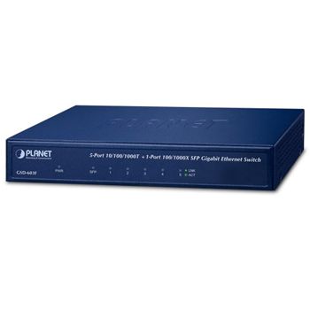 PLANET, 5 Port Gigabit Ethernet switch, 10/100/1000T,